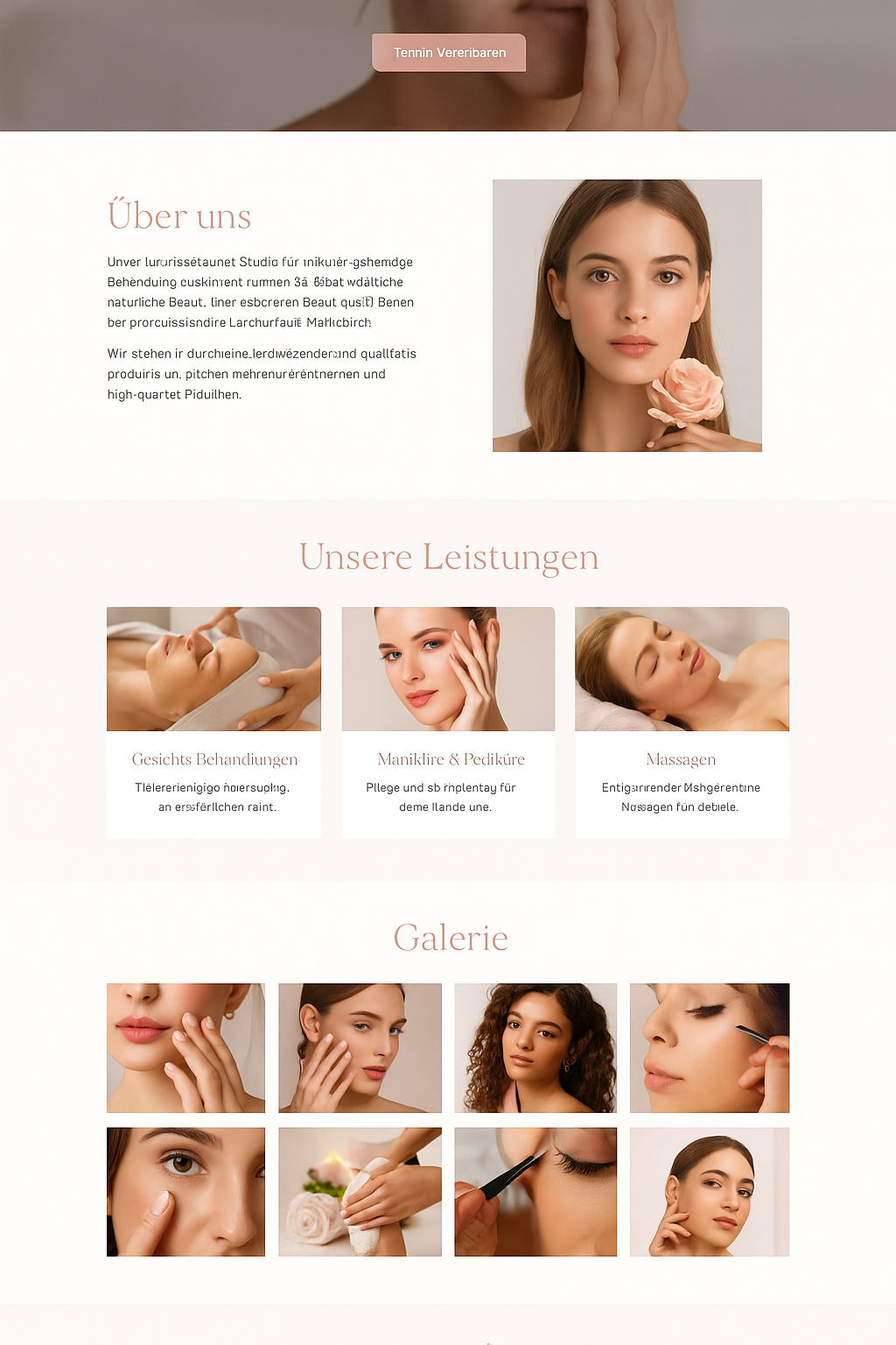 Schönheitsstudio Website